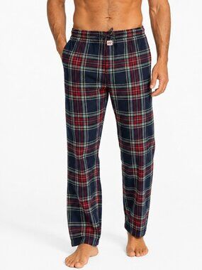 Vineyard Vines Men's Navy/Red Plaid Lounge Pajama Pants - Size Medium